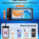 TORRAS IPX8 Waterproof Phone Pouch Floating, Underwater Screen Touchable, Water Proof Case with Lanyard for iPhone 17 Pro Max 16 S26, Cellphone Dry Bag Cruise Essentials 7.0 inch, Black