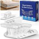 Sheet Holders, 8Pcs Secure Bed Sheet Holders for Corners & Sides with Heavy Duty Bed Lock, Keep Sheets Firm & Tight, No More Loose Bedding, Universal Fit, Easy Installation