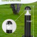 6 Pack Low Voltage Landscape Pathway Lights, 12V LED Bollard Light IP67 Waterproof, Outdoor Driveway Walkway Wired Lights (Included Connector) - Yard Garden Lawn, 2700K Warm White (Classic Black)