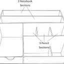 My Space Organizers Clear Acrylic Desk Oganizer, 9 Compartments, Office Supplies and Desk Accessories Organizer, Home Decor Desktop Organizer (Clear)