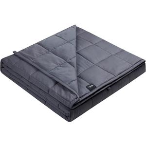ZonLi Weighted Blanket (60"x80", 20lbs, Dark Grey) Queen Size Weighted Blanket for Adults, High Breathability Heavy Blanket, Soft Material with Premium Glass Beads