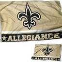  WinCraft New Orleans Saints Double Sided Allegiance Flag(5ft x 3ft, Color Black & Beige)