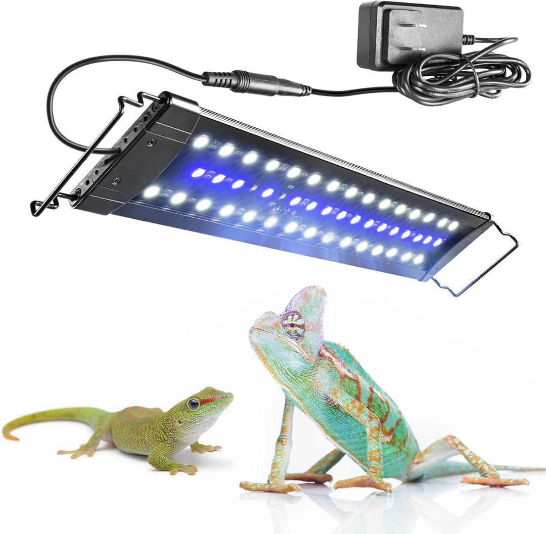 REPTI ZOO UVB Light for Reptile 10.0, 18 inch UVB Reptile Light Bulb with Dimming for Desert Animal Bearded Dragon Snake Gecko Lizard Iguanas Turtles Chameleons, LED Lamp Fixture Controller (12W)