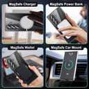 for Galaxy Z Trifold Case Compatible with MagSafe, Bulit-in Dual Hinge Protection & Strong Magnetic Ring, Crystal Anti-Yellowing Slim Thin Phone Cover for Samsung Galaxy Z Trifold (Clear)