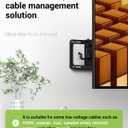 4 Pack in Wall Cable Management Kit for Wall Mounted TV, Slim Round Cable Pass Through Plates for Easy Installation, White (Not Include Hole Saw)