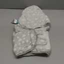 Biloban Baby Swaddles 0-3 Months for Boy Girls, Warm Quilted Baby Swaddle, Newborn Swaddle, Adjustable Swaddle Blanket, Lovely Grey Hearts, 1 Pack (White Print)