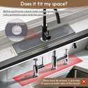 Faucet Mat for Kitchen Sink, Diatomite Quick Drying Tray , 20 Inch Kitchen Sink Splash Guard and Bathroom Stone Tray for Counter. Super Absorben. Deep Grey.