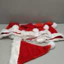 SATINIOR 5 Pieces Christmas Santa Hat Red and White Plush Christmas Hat for Adults Kids