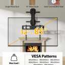 FORGING MOUNT Motorized Fireplace Pull Down TV Mount with Remote for 32-85" TVs, Electric Above Fireplace TV Wall Mount with Height Adjustable, Swivel,Tilt, Holds 88 lbs Max VESA 600x400