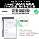 Case for S10+ Case 2024/ S9 FE+ Plus 5G/ S9+ Plus 12.4 Inch 2023 with Screen Protector Pen Holder Stand Hand Strap Shoulder Strap | Heavy Duty Shockproof Cover for Tab S9 12.4 Inch