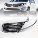 JOLONG Front Grille Left Driver Side Fit for Lincoln MKC 2015-2018