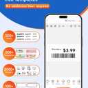 B21 Label Maker Machine with Tape, 2-Inch Wide Waterproof Tape, Bluetooth Portable Label Maker for Small Business, Office, Home, School Organization