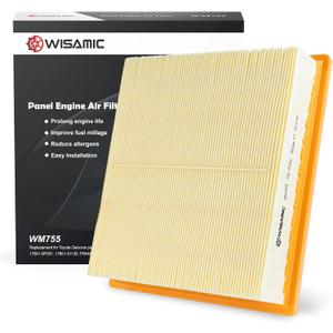 WISAMIC Engine Air Filter CA10755 Replace for Some Lexus, Toyota, Jeep Non-Diesel, Dodge and Camry models, Provides Up to 12 Months or 12,000 Miles Filter Protection