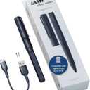 LAMY Safari Note+ Steel Black iPad Pen - Stylus Pen with Palm Rejection, tilt Sensitivity & Ergonomic Grip - Compatible with Various iPad Models & Generations - up to 10 Hours Battery Life
