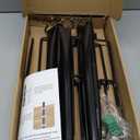 10Ft String Light Poles 4 Pack,Light Poles for Outside Lights,Outdoor with Fence Brackets Hanging Lights,Metal Stand Deck Patio Backyard