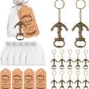 50pcs Anchor Keychain Bottle Opener Wedding Party Gift Decoration, Perfect for Birthday Party, Baby Shower Give Back Guest Gift, Nautical Themed Beer Opener Keychain (Bronze)