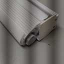 Joydeco Cordless Zebra Blinds for Windows, Dual Layer Free-Stop Zebra Shades Privacy Light Control for Day and Night, Light Filtering Sheer Blinds for Indoor Windows (Off-White, 34" W x 75" H)