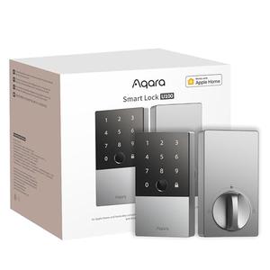 Aqara Smart Lock U100, Fingerprint Keyless Entry Door Lock with Apple Home Key, Touchscreen Keypad, Smart Electronic Deadbolt, IP65 Weatherproof, Supports Apple HomeKit, Alexa, Google, IFTTT, Silver