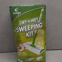 Eyliden Sweeper Mop with 36 Refills - 3 Types of Disposable Dry & Wet Cloths | Lock-Tight Design No Lost Pads, Universal Refills, Multi-Surface Sweeping Starter Kit for Pet Hair, Dust, Floor Cleaning