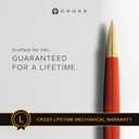 Cross Bailey Light Refillable Ballpoint Pen Presented in a Everyday Gift Box - Medium Point, Black Ink, Polished Amber