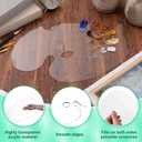 Poola Voidra 2 Pack 17 x 24 Inch Extra Large Transparent Oval Acrylic Palettes, High Transparency, Non-Stick, Easy to Clean, Suitable for Art, Painting, Makeup, and Crafts