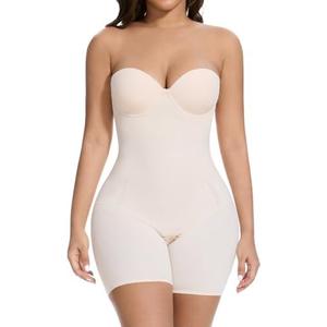 Slimers Strapless Shapewear Tummy Control: Strapless Body Shaper For Women With Built In Bra - Shapewear Bodysuit for Dress Medium