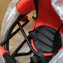 Kids Bike Seat, Baby Bicycle Seat Bearing 50kg Front Mounted Child Bike Seat with Handrail and Seatbelts for Children Aged 8 Months to 4 Years, Adjustable Kids Seat for Adult Bike, Red