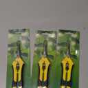 iPower 6.5 Inch Garden Hand Pruner Shears with Straight Stainless Steel Scissors, for Hydroponic Trimming Herb/Flowers/Vegetables/Plants, Yellow, 3-Pack