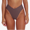 geluboao Women's Bikini Bottom Sexy V Cut High Cut Swimsuit High Waisted Bathing Suit Bottoms Color: Coffee, Size L