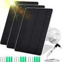 Solar Panel for Security Camera,5W USB Solar Panel for Cameras DC 5V,Camera Solar Panel Charger Micro USB & USB-C & DC,IP65 Waterproof USB Solar Panel Charger for Camera with 360Adjustable Mounting