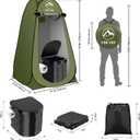 Portable Toilet Kit, Camping Toilet with Pop-Up Privacy Tent and Poo Gel Toilet Bags, Washable Portable Outdoor Showers Changing Rooms
