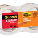 Scotch Storage Packaging Tape, 1.88 in 54.6 yd (48 mm x 50 m) (2 Rolls)