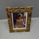 YUXINFRAME Vintage picture frames 6x8 gold Antique Photo frame with Mat 5x7 Ornate picture frames with Acrylic Glass Baroque Tabletop Wall Hanging Home Decor picture frame