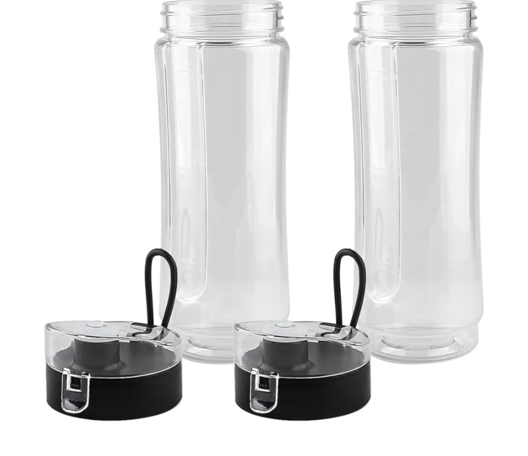 Replacement Parts 2 pack 20oz Sports Bottle with Spill-Proof Lid,Compatible with Oster MyBlend Plus Personal Blender