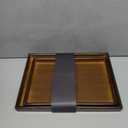 Fibogollo Bamboo Set of 2 Serving Tray with Handles,Decorative Trays Platter,Breakfast Tray in Bed,Food Drinks Tray for Eating,Working,Storing(Black)