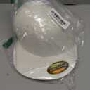 Flexfit Mens 210 Fitted Flat Bill Cap Hat (Small-Medium, White)