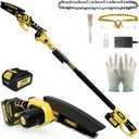 Cordless Pole Saw & Mini Chainsaw 2-in-1, 6-inch Brushless Electric Tree Trimmer,Tree Cutter for Outdoors Pruning & Wood Cutting, Battery Included
