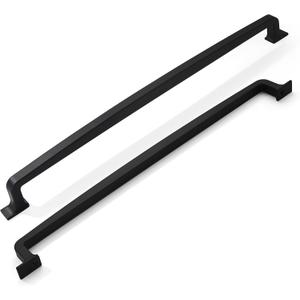 Khtumeware 6 Pack 12 Inch Cabinet Handles - Matte Black Kitchen Pulls and Drawer Handles (12"/305MM Hole Center)