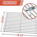 19.5" Grill Grates Replacement for Weber Genesis E and S Series 300 E310 E320 S310 S320 Gas Grills, Set of 2, Stainless Steel