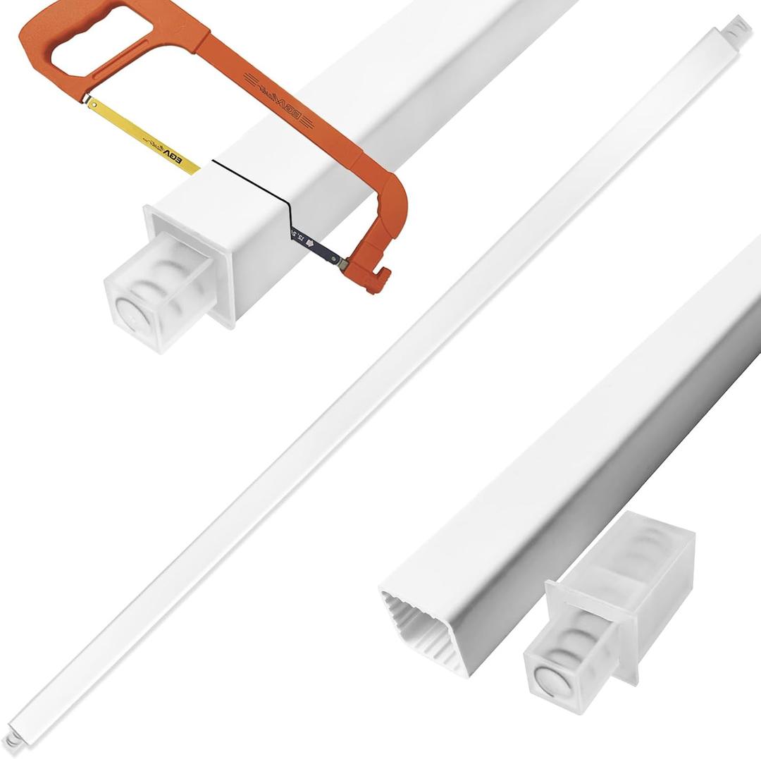 24-Inch Towel Bar Replacement Rod Spring End Wall Mount Replacement Towel Bar for Bathroom and Kitchen Towel Storage,  white-1 piece