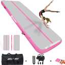 AKSPORT Inflatable Gymnatsics Mat Tumble Track 10ft 13ft 16ft 20ft 23ft Air Tumbling Mat with Air Pump for Home Use/Training/Cheerleading/Yoga