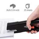 Amazon Basics Effortless Handheld Plier Stapler, 25 Sheet Capacity, Heavy Duty, Easy to Use, Black