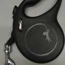 FLEXI New Classic Tape Retractable Dog Leash for Medium Dogs Upto 55 lbs. 16 ft., Black | Tangle Free Pet Walking Leash with One-Handed Brake, Pause, Lock| German Quality Product