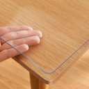 24X48 Inch Clear Plastic Table Protector PVC Vinyl Kitchen Dinner End Coffee Table Top Cover Cloth Wood Furniture Protective Runner Liner Pad for Console Office Garden Picnic Table (Rectangle New Clear 1.5mm)