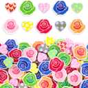 2 x Fancy Land 100Pcs Valentine Vase Filler Rose & Heart Foam Shapes for Valentine's Day Candle Jars Wedding Table Scatter Romantic Centerpiece Decor for Party Home DIY Decoration Crafts