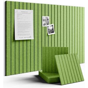 Fluxynara Large Felt Bulletin Board 48" x 36" Cork Board Alternative - 6 Pack with 40 Safe Removable Adhesive Tabs, Cork Boards for Walls Cork Board for Home Office Classroom Pin Board-Kelly Green