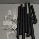 GREENSTELL Clothes Rack Wall Mounted, 36.2 Inch Industrial Pipe Clothing Rack, Space-Saving Closet Rod, Multi-Purpose Hanging Rod for Bedroom, Laundry Room, 2 Base (2 Pack)