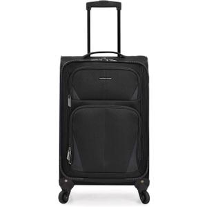 U.S. Traveler Aviron Bay Expandable Softside Luggage With Spinner Wheels, Black, Carry-on 23-Inch