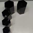 Jetec Hexagonal Jewelry Display Risers Hexagonal Market Display Risers Stands Acrylic Showcase Acrylic Stand for Jewelry Model Figures Decoration, 6 Sizes(Black,6 Pieces) (Rainbow)