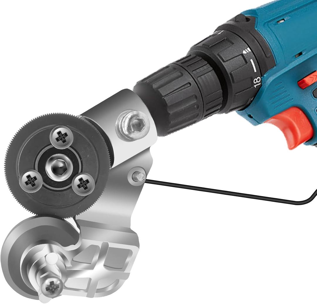CZS Sheet Metal Cutter Drill Attachment, Electric Drill Shears Attachment Cutter Nibbler, Metal Nibbler Drill Attachment for Cutting Iron, White Sheet, Steel, Copper, Aluminum